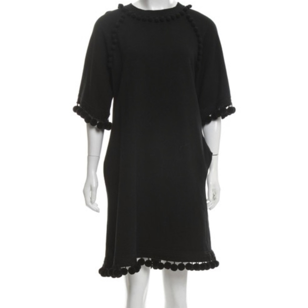 Marc Jacobs Cotton Sweatshirt Pom-pom Dress